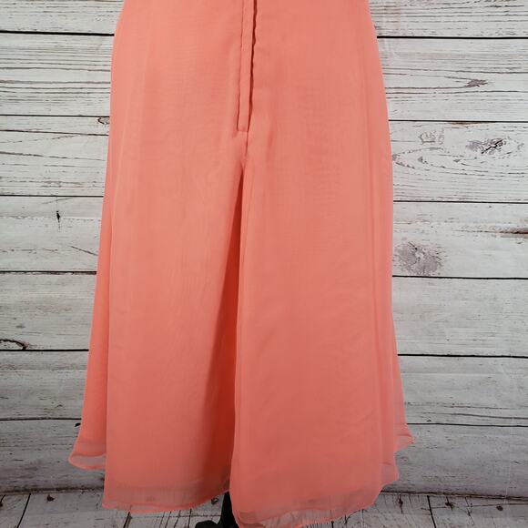 Mori Lee By Madeline Gardner New Peach Bridesmaid Dress Size 17/18 - Picture 16 of 16